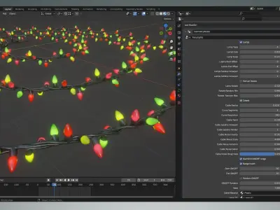 Christmas Tree Fairy Lights Generator for Blender 3D model