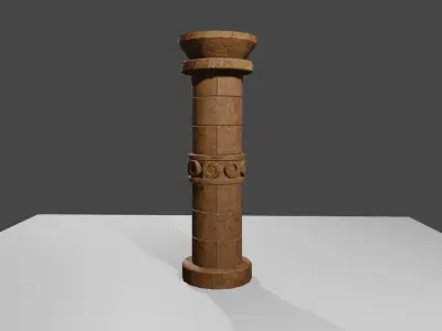 Ancient Column Low-poly 3D model