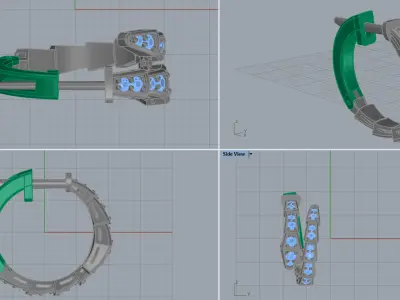Snake Earrings70066 3D print model