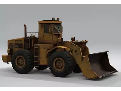 Tractor-bulldozer heavy equipment  3D model