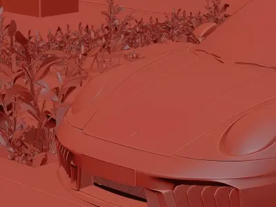 Luxury Driveway 3D Model Low-poly 3D model