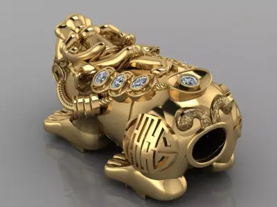 Pisive Chinese Sign Pendant 3D print model
