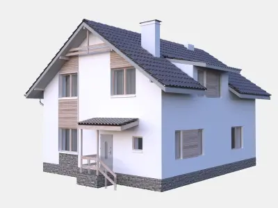 Modern House model Contemporary 3D model
