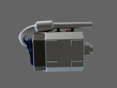 Car Motor - Engine V6 Low-poly 3D model