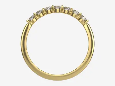 Gold Diamond Ring Jewelry 01 3D model