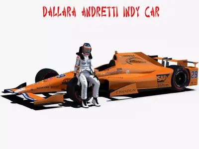 Andretti indy car 2017 Low-poly 3D model