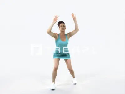 Yearn 11G Volleyball Overhead Sports Woman Low-poly 3D model