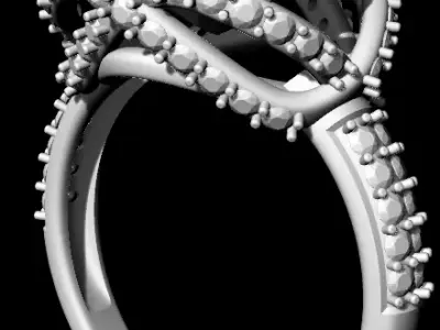 women ring 21 3D print model