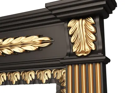 Classic Fireplace 02 Low-poly 3D model