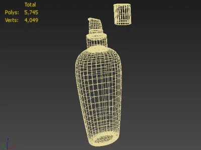 4 Luxury Bottle and Box - Pack 01 - 3D model