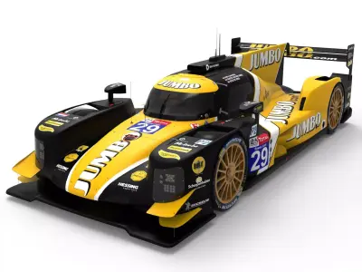Dallara P217 - LMP2 WEC-ELMS Low-poly 3D model