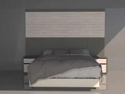 Shadow line Elegance Bed Set - Sunset 3D model