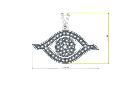 GREEK EYE PENDANT 3D print model