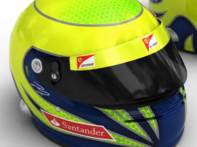 Helmet F1 2011 Felipe Massa 3D model