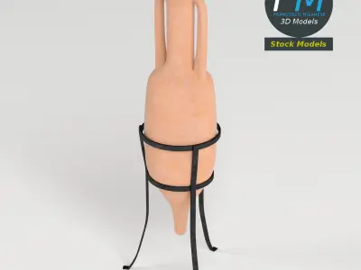 Roman amphora on stand 1 3D model