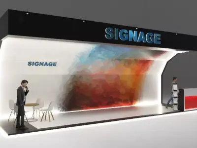 Ready Exhibition Booth signage Design Setup 3D model 3D model