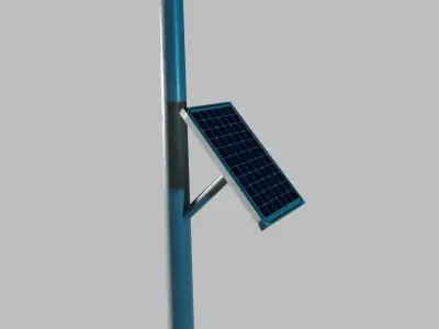 Steel street lamp Free low-poly 3D model