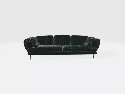 Luxury Leather Couch Sofa Fancy Chair 3D model