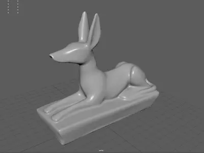 Anubis Dog Statue Low-poly 3D model