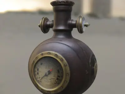 Steampunk Pressure Regulator 3D model