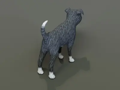 Cartoon Terrier Dog 3D Model Low-poly 3D model