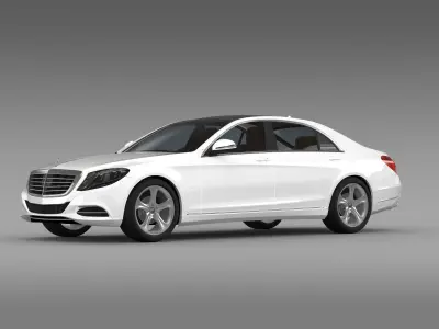 Mercedes Benz S 400 Lang Hybrid V222 2016 3D model