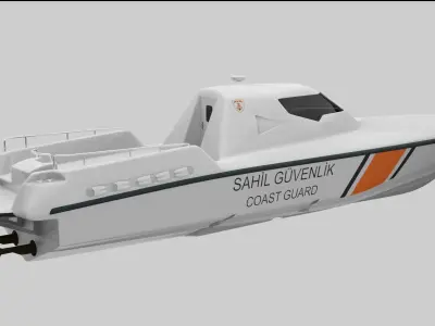 Coast Guard Boat MRTP Kaan 3D model