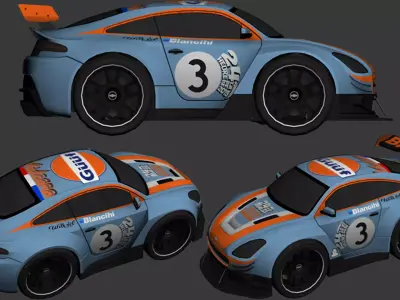 cartoon car vehicle 3d game ready model Low-poly 3D model-007 Low-poly 3D model