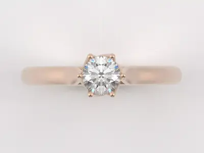 BASKET HEAD ENGAGEMENT RING - OAC107 3D print model