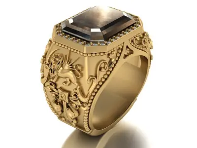 classic men ring 3D print model