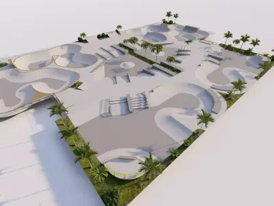 Skatepark-Skate Park PACK  3D model