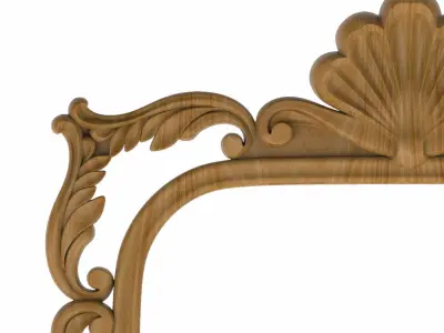 Carved picture frame STL 3D model 117