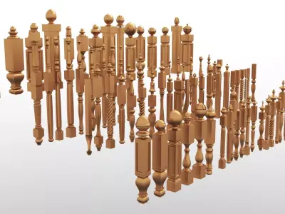 MEGA Handrail Baluster Collections 3D model