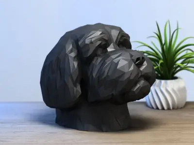 dog head Headphone Stand dog head Headset Stand 3D print model