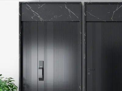 anti-theft Modern entry door 3D model