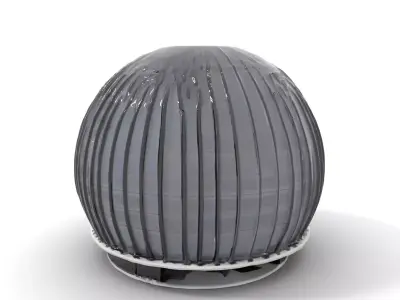 Black Futuristic Dome model pack Low-poly 3D model