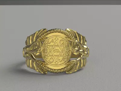 King Solomon Ring 3D print model