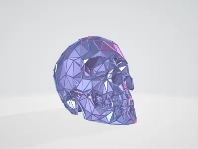 Skull WIREFRAME VORONOI WIREMESH MESH 3D print model