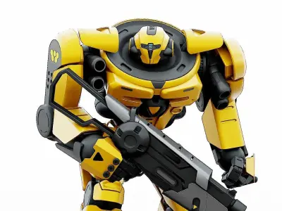 DOOM FIGHTER V-5  Rigged for Unreal Engine - Unity - MIXAMO 3D model