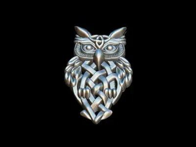 Owl ornaments pendant 3D print model