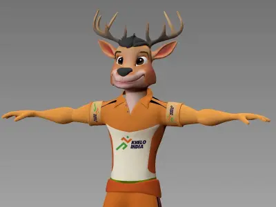 Khelo India deer  3D print model