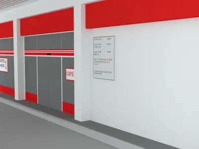 GASOLINE STATION by RICHARD HIND Free low-poly 3D model