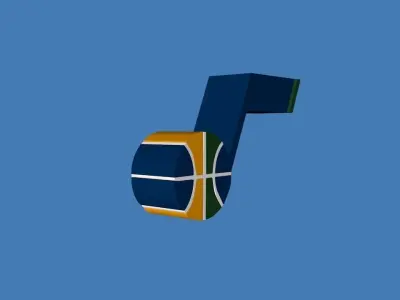 Utah Jazz Team Logo 3D model