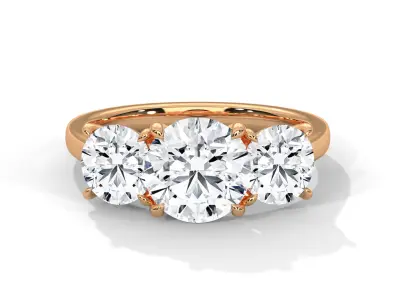 solitaire ring with detail images and 360 render videos 47 3D print model