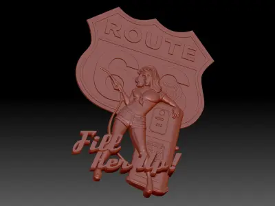 Route 3D print model