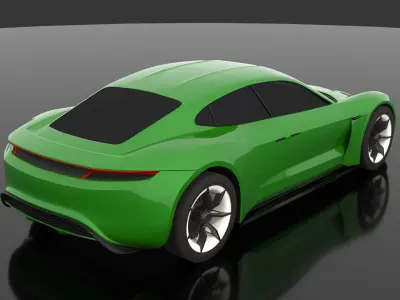 Porsche Mission E -Taycan 2019 3D model