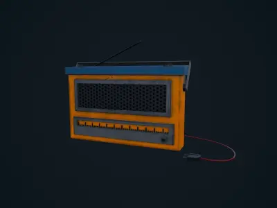 Stylized Radio Low-poly 3D model