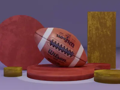 Rugby ball Low-poly 3D model