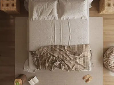 Retro bedroom 3D model