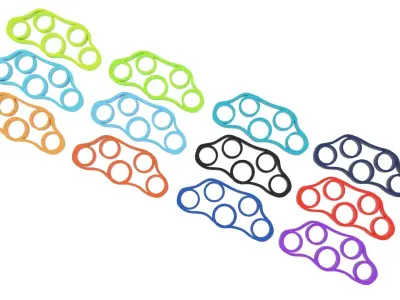 Rubber Finger Grippers Set 3D model